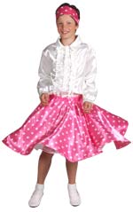 Fifties style pink skirt.
