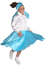 Unbranded Fancy Dress Costumes - Child Rock  Roll Skirt - Blue Small