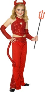 Unbranded Fancy Dress Costumes - Child Sequin Devil Age: 3-5 110cm