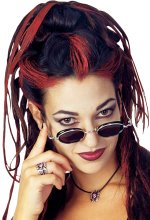 Fancy Dress Costumes - Covenant Lady Red Streaked Wig