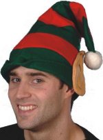 Felt feel Elf hat with ears.