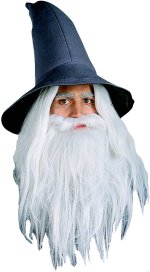 Fancy Dress Costumes - Gandalf Beard and Wig Set