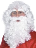 Fancy Dress Costumes - Giant White Wig and Beard Set