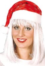 Fancy Dress Costumes - Glitter Star Santa Hat
