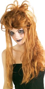 Long red Halloween style wig.