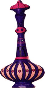 Inflatable genie bottle.