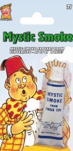 Make smoke appear in mid air from your fingers!