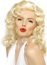Long blonde wavy Marilyn style wig