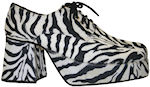 Unbranded Fancy Dress Costumes - Men Platform Shoes - Zebra Extra Large