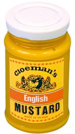 Similar to the tin of nuts, lurking in this very realistic glass jar of mustard is a coiled 