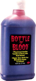 Bottle of stage blood.