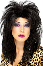 Black eighties style popstar wig.