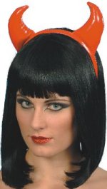 Fancy Dress Costumes - RED PVC Devil Horns