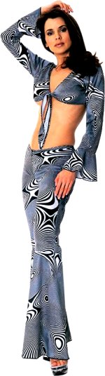 Unbranded Fancy Dress Costumes - Retro Crop Top and Trousers Medium/Large