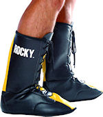 Rocky BalboaTM Boot Tops with RockyTM logo and black lace-up detail.