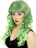 Unbranded Fancy Dress Costumes - Siren Wig GREEN and BLACK
