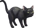 Large black PVC cat 50 x 40cm.