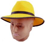 Unbranded Fancy Dress Costumes - Yellow Felt Fedora Hat
