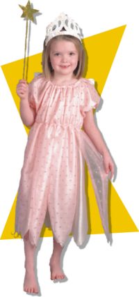 A gorgeous pink satin look fairy dress