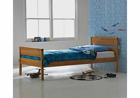 Unbranded Faris Pine Single Bed Frame with Bibby Mattress