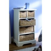 Unbranded Farmhouse 5 Drawer Chest-ivory