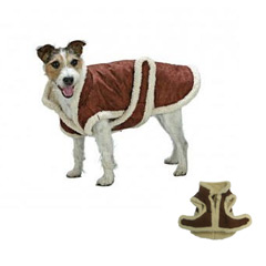 The Fashion Pet Aviator Faux Leather Coat is a modern classic. Presented in Cognac-coloured distress