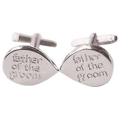 Unbranded Father of the groom silver nickel plated cufflinks