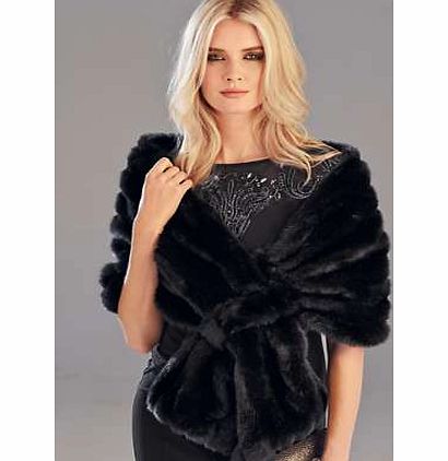 Complete that perfect occasion look with this sophisticated yet totally glamorous faux fur shawl.Kaleidoscope Shawl Features: Dry clean only Synthetic