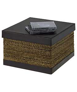 Unbranded Faux Leather and Abaca Storage Box