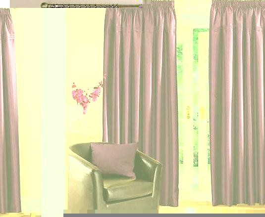 Unbranded Faux Silk Lined Eyelet Curtains