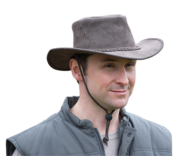 Unbranded Faux Suede Bush Hat Brown Small 55 CM