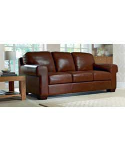 Favara Large Leather Sofa - Chestnut
