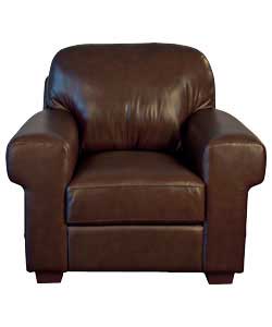 Favara Leather Chair - Chocolate