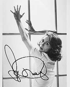 Faye Dunaway autographed black & white photo