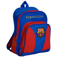 Unbranded FC Barcelona Double Zipped Rucksack - Blue/Red.