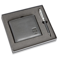 Unbranded FC Barcelona Leather Wallet/Pen Set.