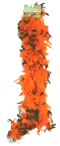 Unbranded Feather Boa - Orange/Black Mix