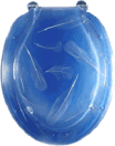 Feathers Blue Toilet Seat