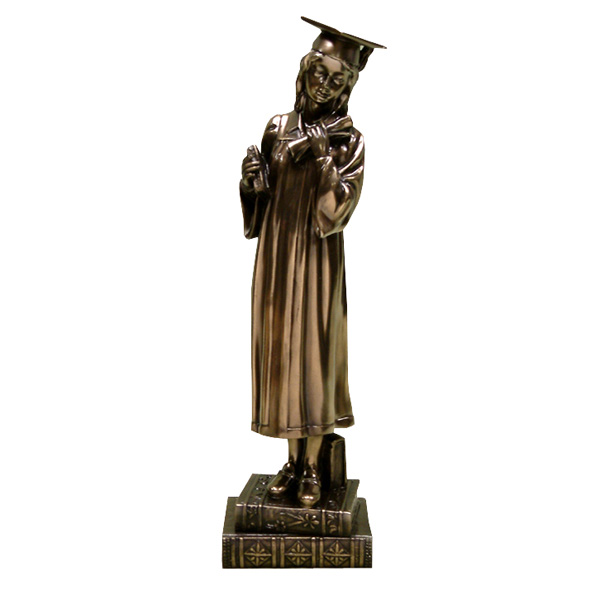 Unbranded Female Bronze Graduation Figurine
