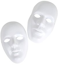 Unbranded Female Carnival Face Mask (white to paint)