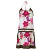 Blossom with the seasons in this floral halter neck tunic with dropped drawstring waist. Washable. C
