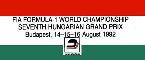 FIA Formula 1 World Championship 17th Hungarian Grand Prix Window Sticker (24cm x 10cm)