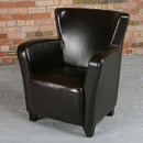 Fidel dark brown club chair furniture