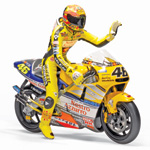 Minichamps has released a 1/12 Rossi sitting figure in a burnout pose from the 2001 season.