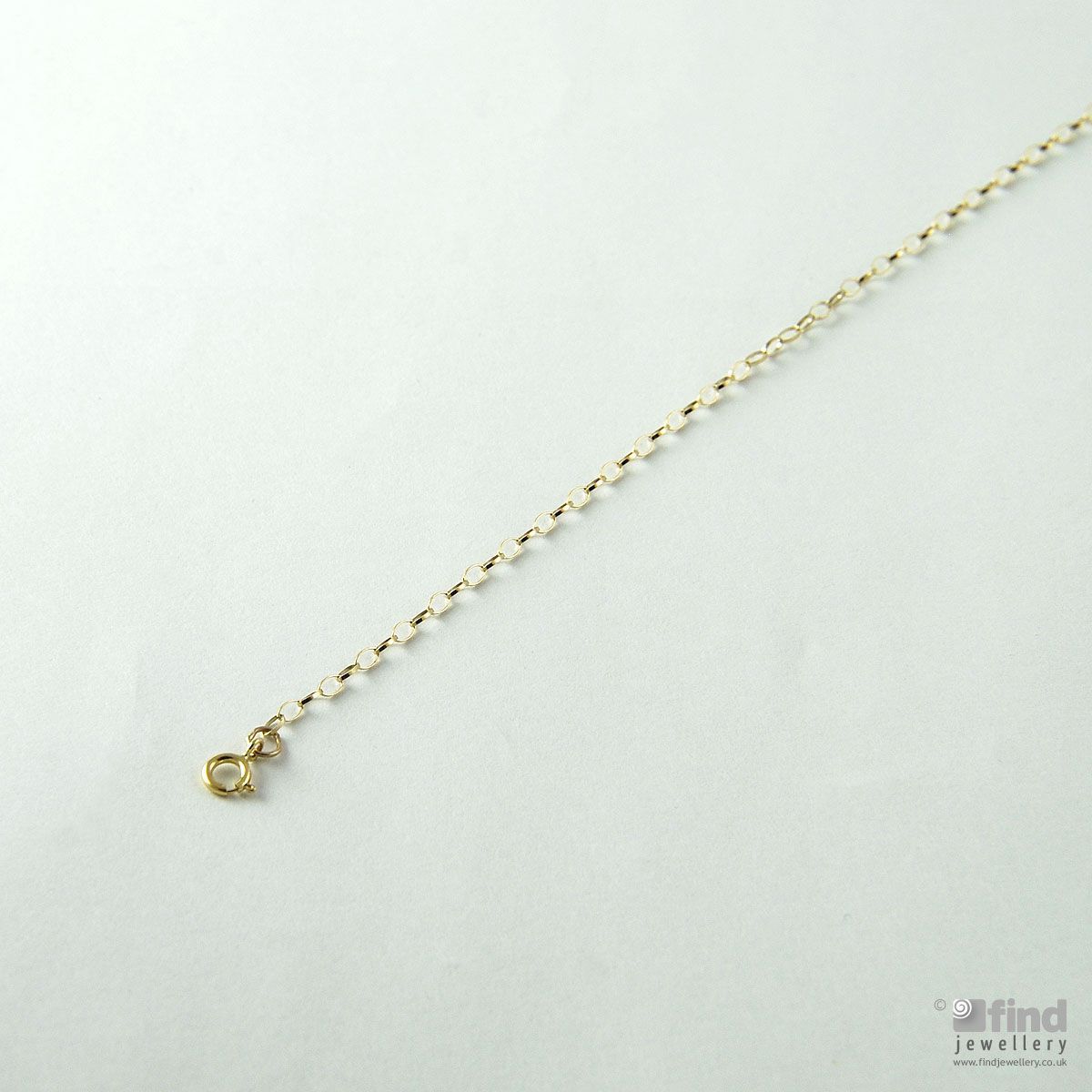 Unbranded Fine 9ct Gold Oval Belcher Chain 20 Inches