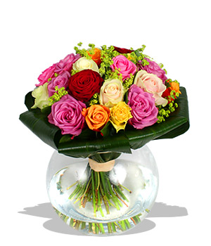 A floral Renaissance Vanilla Venuses rise from a shell of aspidistra leaves and are blown by zephyrs