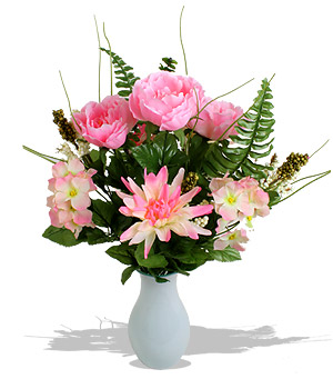 Unbranded Finest Bouquets - Silk Flower Peony and Eucalyptus