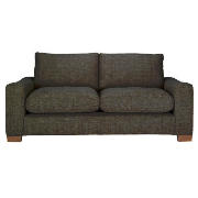 Unbranded Finest Dakota Linen Sofa, Chocolate