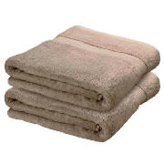 Unbranded Finest Hygro Cotton Pair Of Bath Towel Taupe