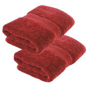 Unbranded Finest Hygro Cotton Pair Of Bath Towels, Berry